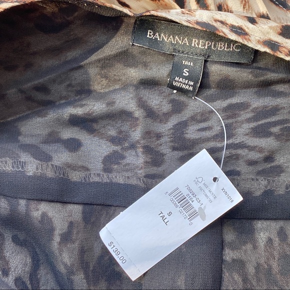 BANANA REPUBLIC Utility Maxi Shirtdress in Leopard Print - Picture 11 of 12